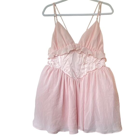 House of CB Amaris Mini Dress Ballerina Pink - Picture 9 of 16